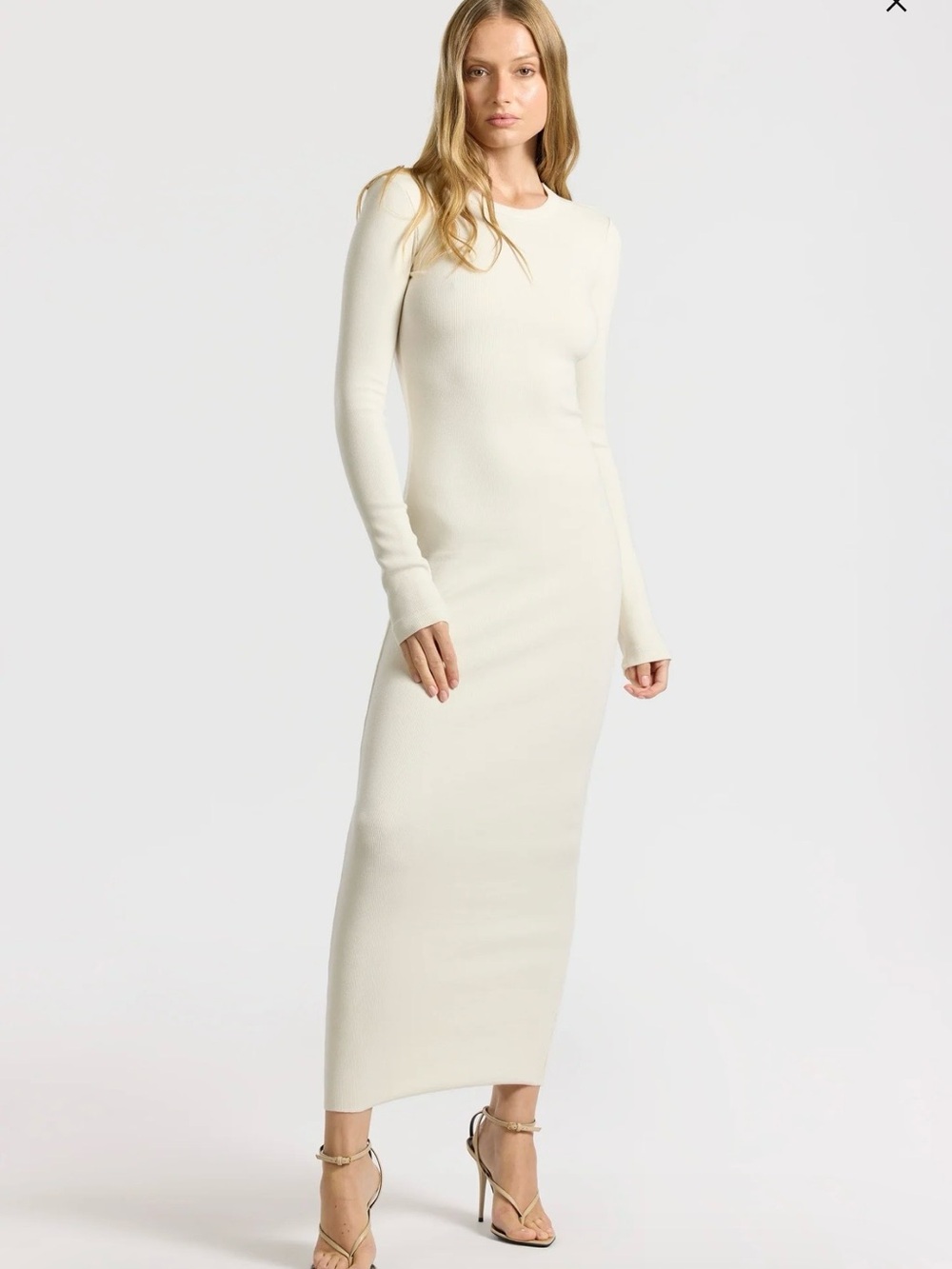 Cotton Citizens Cream Knit Maxi Dress